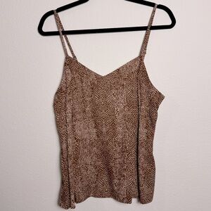Animal Print Tank Top Brown